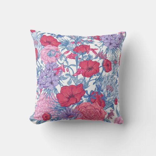 Floral beauty  throw pillow