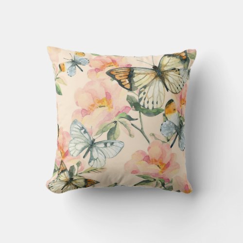 Floral beauty  throw pillow