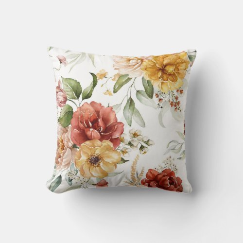 Floral beauty  throw pillow