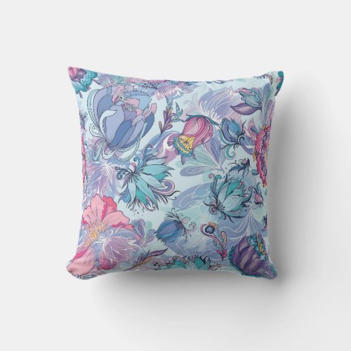 Floral beauty  throw pillow