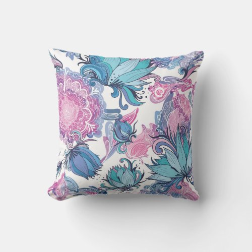 Floral beauty  throw pillow