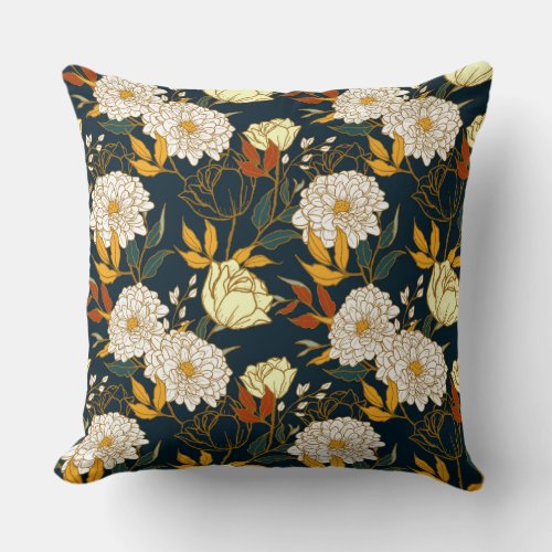 Floral beauty  throw pillow