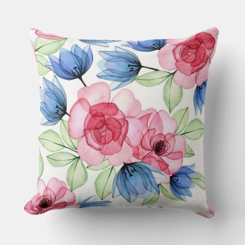 Floral beauty  throw pillow