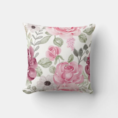 Floral beauty  throw pillow