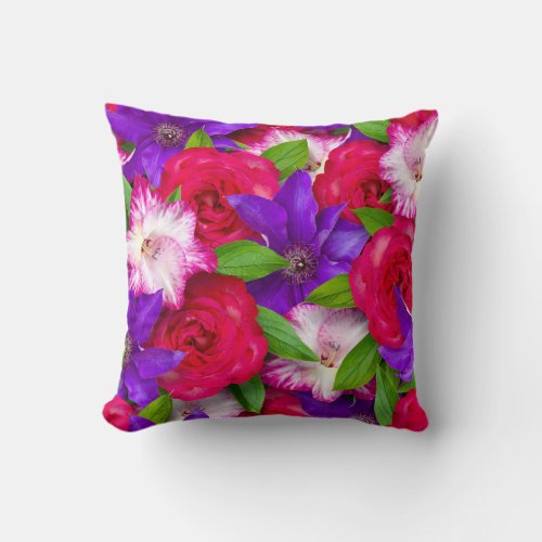 Floral beauty  throw pillow