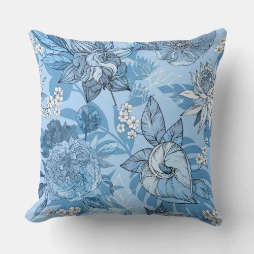 Floral beauty  throw pillow