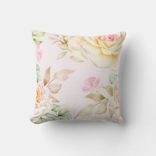 Floral beauty  throw pillow