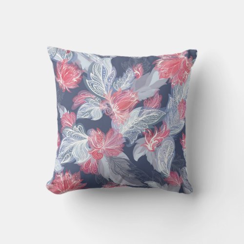 Floral beauty  throw pillow