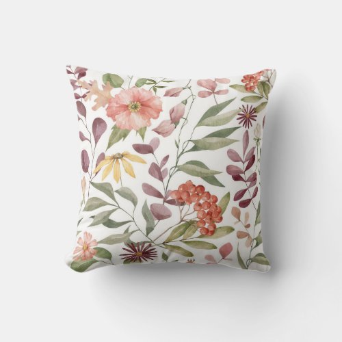 Floral beauty  throw pillow