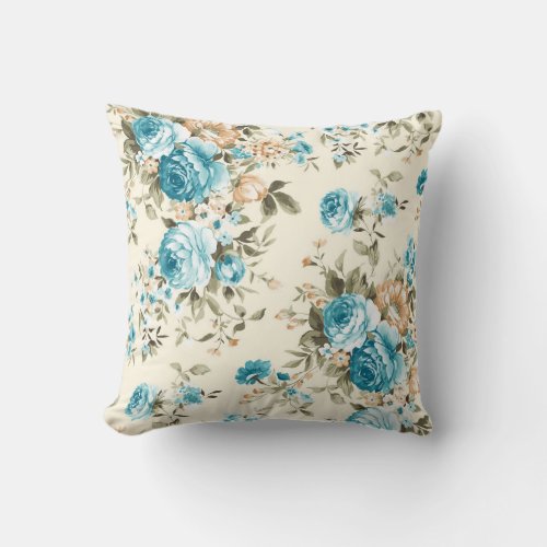 Floral beauty  throw pillow