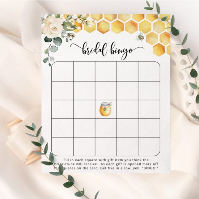 Floral bee bridal bingo game (Creator Uploaded)