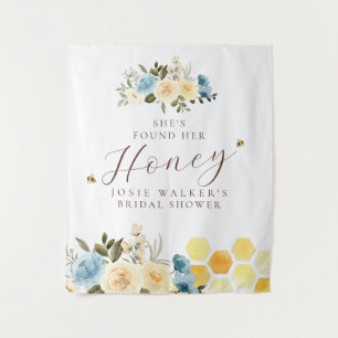 Floral Bee Bridal Shower Tapestry