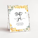 Floral bee date night ideas. Date jar bridal Poster<br><div class="desc">Floral bee date night ideas. Date jar bridal sign.
Matching items available.</div>