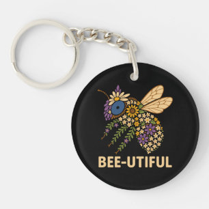 Floral Bee Fusion Bee-Utiful Keychain