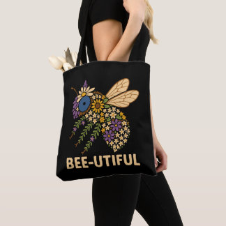 Floral Bee Fusion Bee-Utiful Tote Bag