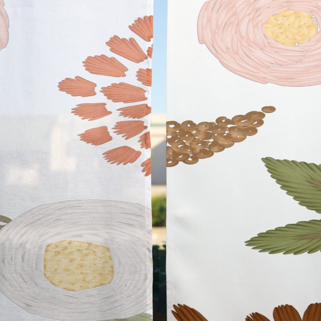 Floral Bee Garden  Blackout Curtains (Sheer vs. Blackout)