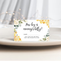 Floral bee how big is mommy's belly enclosure card