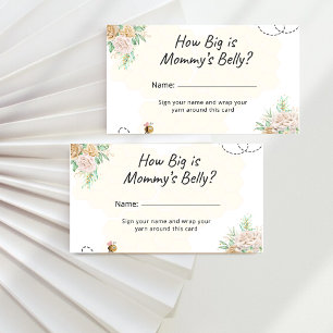 Floral bee how big is mommy's belly enclosure card