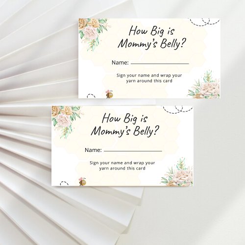 Floral bee how big is mommys belly enclosure card