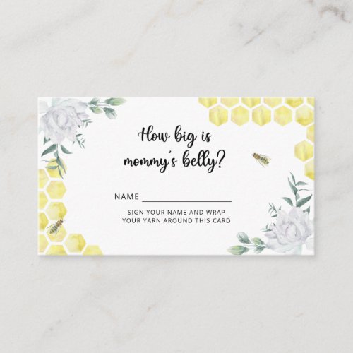 Floral Bee how big is mommys belly  Enclosure Card