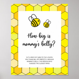 Floral bee how big is mommy's belly game poster
