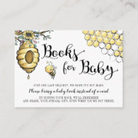 Floral Beehive Honey Sweet Bee Books for Baby Enclosure Card
