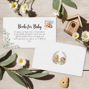Floral Beehives and little Bee Baby Shower Enclosure Card