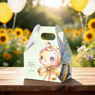  Floral Beehives and little Bee Baby Shower Favor Boxes