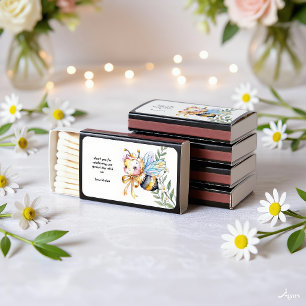  Floral Beehives and little Bee Baby Shower Matchboxes