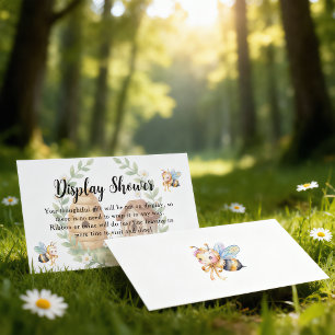 Floral Beehives and little Bee Display Shower Enclosure Card