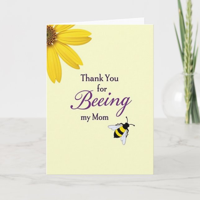 Floral Beeing Mothers Day Card (Front)