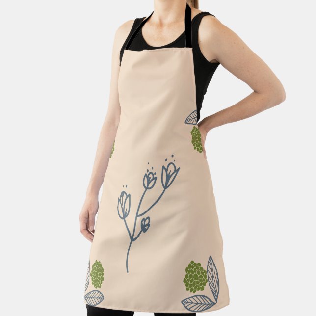 floral beige  apron (Insitu)