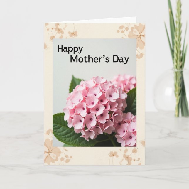 Floral Beige Mothers Day Card (Front)