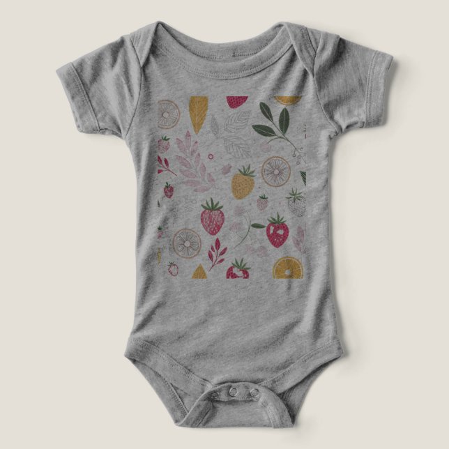 “Floral Bella+Canvas Infant Tri-Blend One Piece” Infant T-shirt (Design Front)