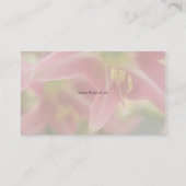 Floral - Belladonna Lily Business Card (Back)
