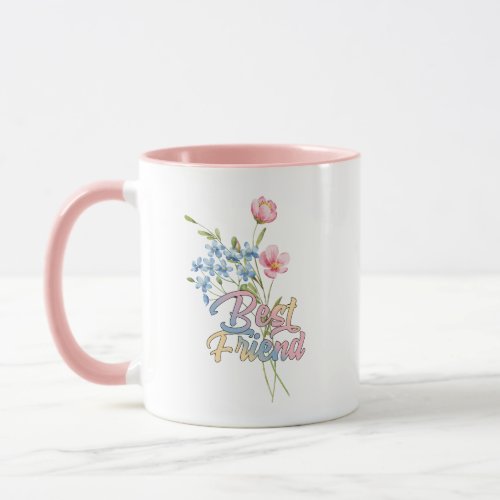 floral Best Friends Mug