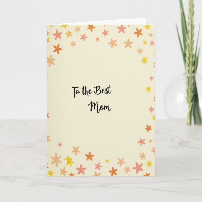 Floral Best Mom Card (Front)
