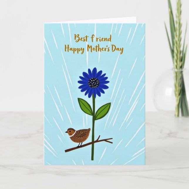 Floral Best Mothers Day Card (Front)