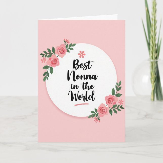 Floral Best Nonna Card (Front)