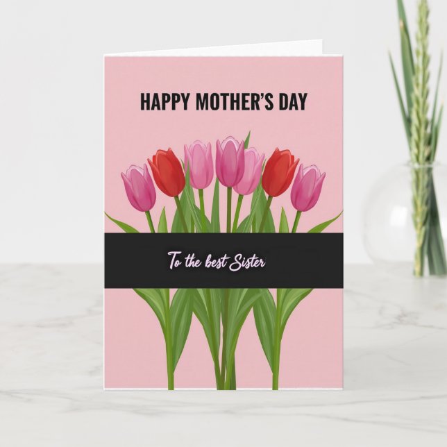 Floral Best Sister Card (Front)