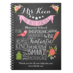 floral Best Teacher retirement leaving gift Notebook floral Best Teacher retirement leaving gift Notebook