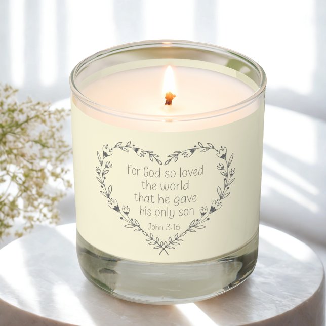 Floral Bible Scripture  Scented Candle (Creator Uploaded)