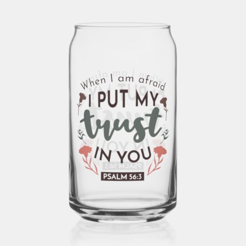 Floral Bible Verse Art I Put My Trust in You Can Glass