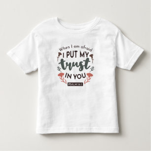 Floral Bible Verse Art 'I Put My Trust in You' Toddler T-shirt