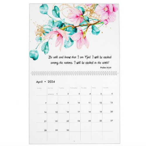 Floral Bible Verse Calendar