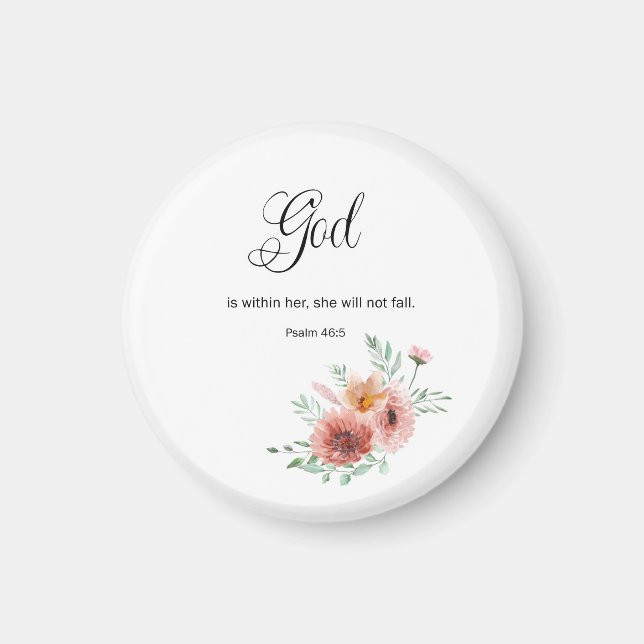 Floral Bible Verse  Magnet (Front)