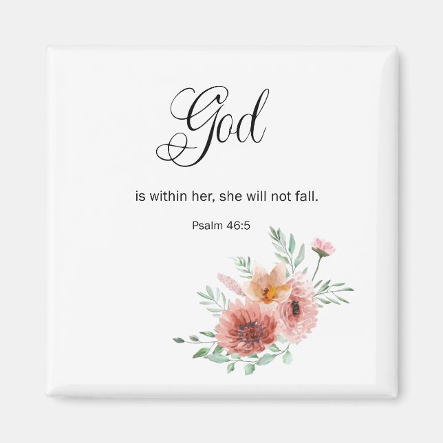 Floral Bible Verse  Magnet (Front)