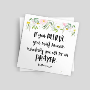Floral Bible verse Napkins