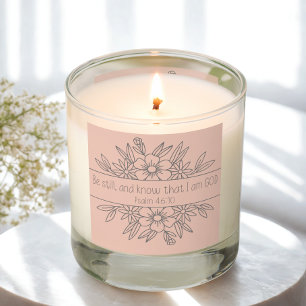 Floral Bible Verse  Scented Candle