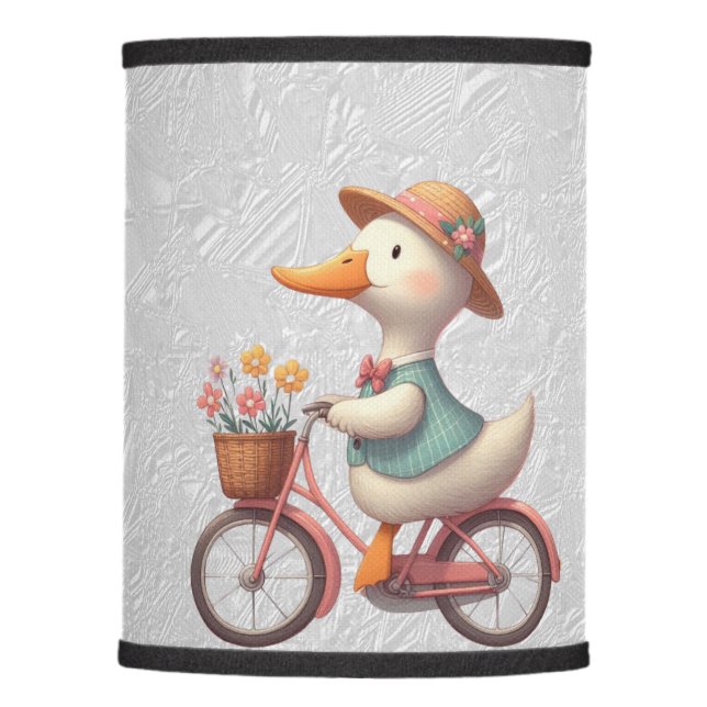 Floral Bicycle Duck Lamp Shade (Front)